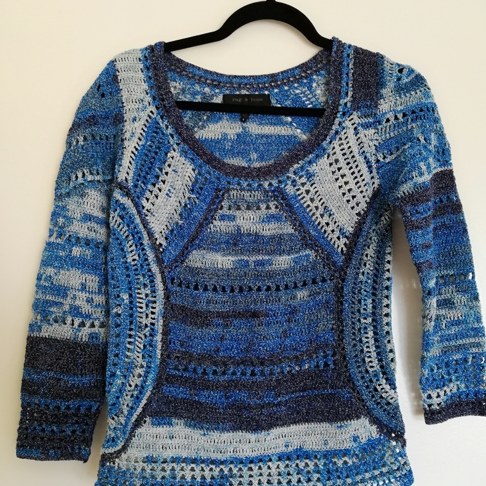 Rag & Bone Jasmine crochet cotton- blend sweater.